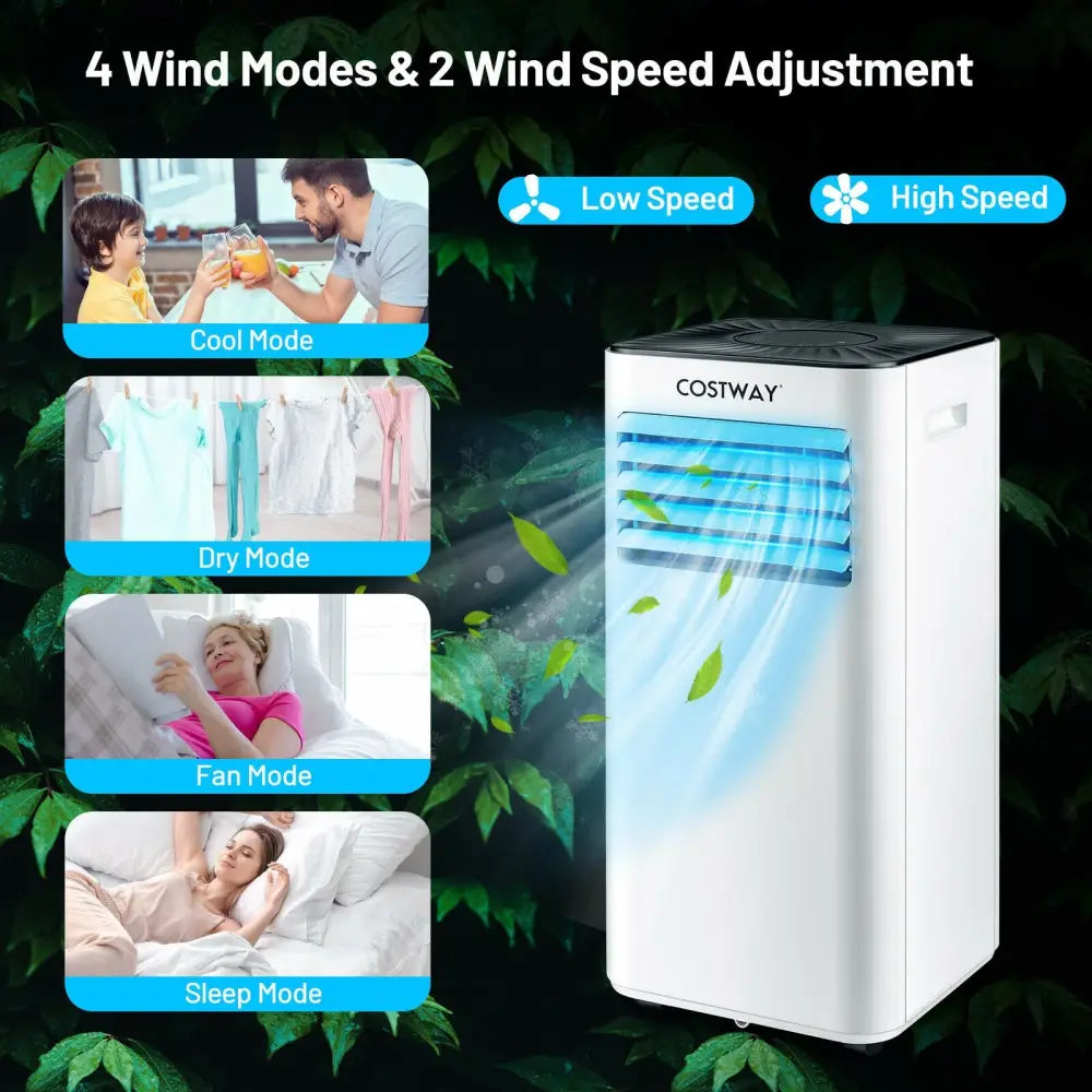 Portable Air Conditioner 10000 BTU Evaporative Air Cooler Dehumidifier-White - White - Portable Air Conditioners