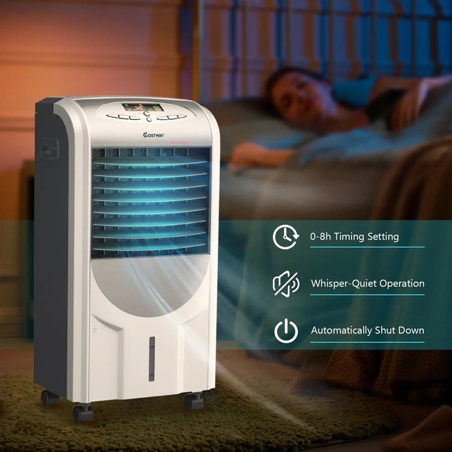 Portable Air Cooler Fan with Heater and Humidifier Function Costway