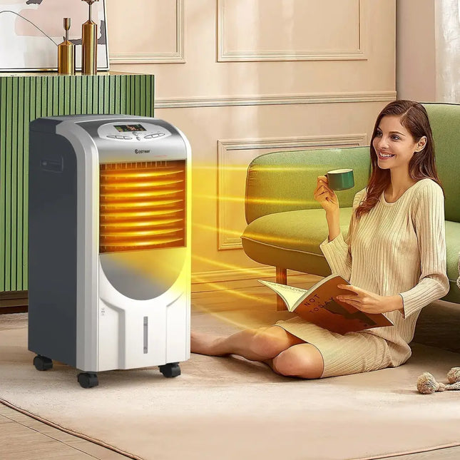 Portable Air Cooler Fan with Heater and Humidifier Function Costway