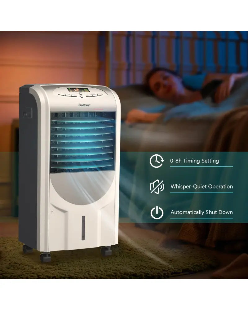 Portable Air Cooler Fan with Heater and Humidifier Function - Gray - Air Coolers