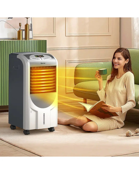 Portable Air Cooler Fan with Heater and Humidifier Function - Gray - Air Coolers