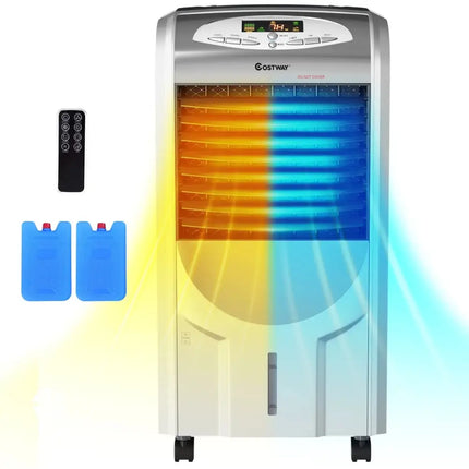 Portable Air Cooler Fan with Heater and Humidifier Function Costway