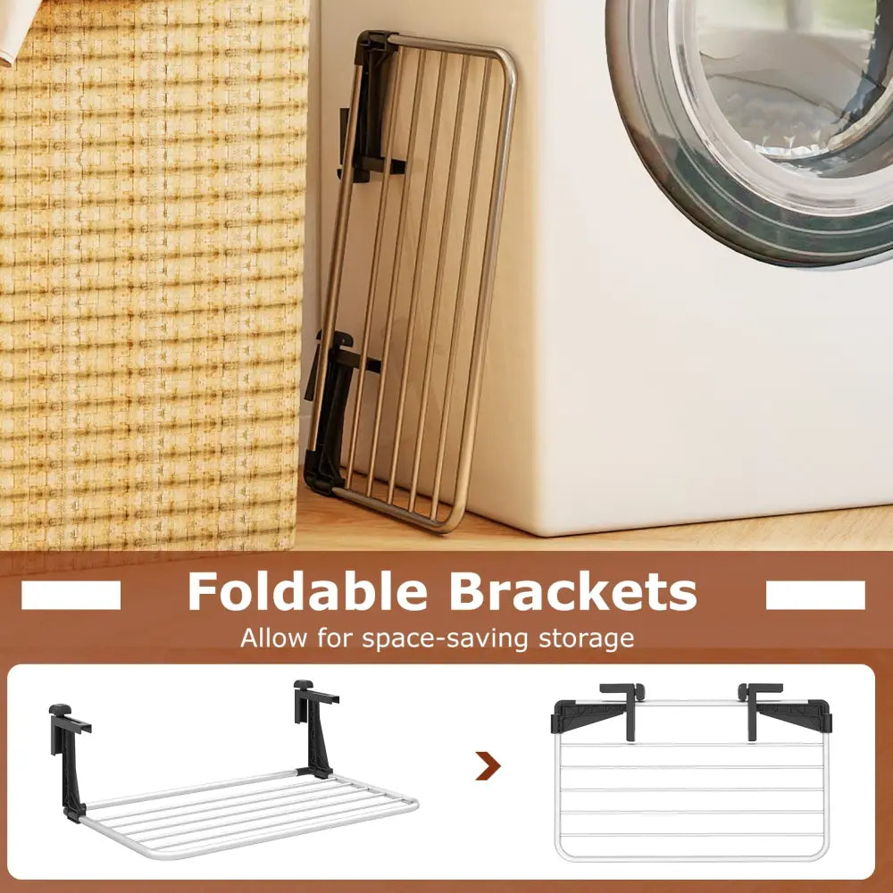 Portable Aluminum Clothes and Towel Drying Rack - Drying Racks