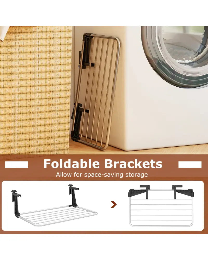 Portable Aluminum Clothes and Towel Drying Rack - Drying Racks