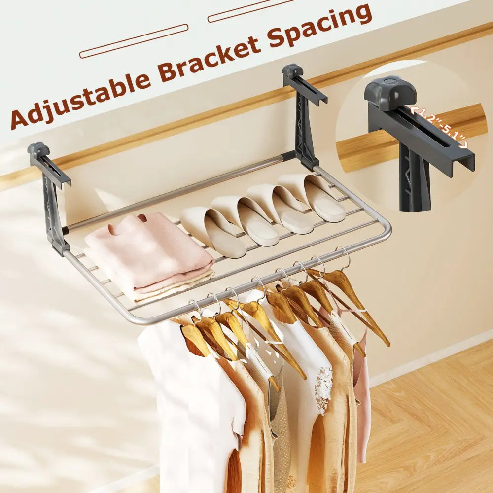 Portable Aluminum Clothes and Towel Drying Rack - Drying Racks