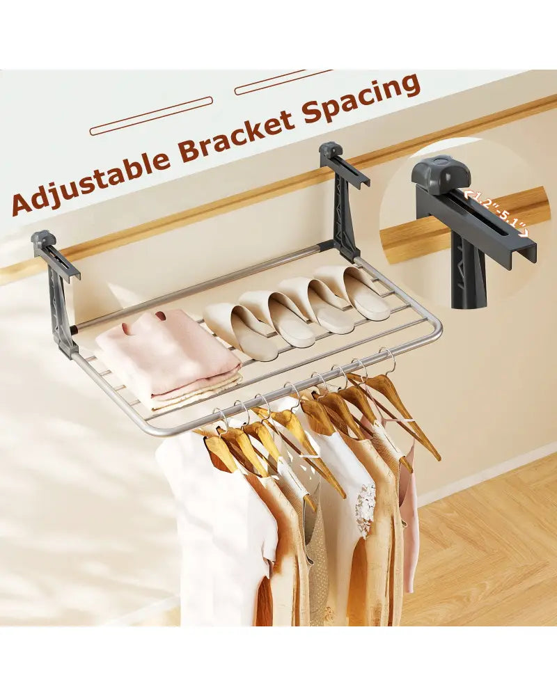 Portable Aluminum Clothes and Towel Drying Rack - Drying Racks
