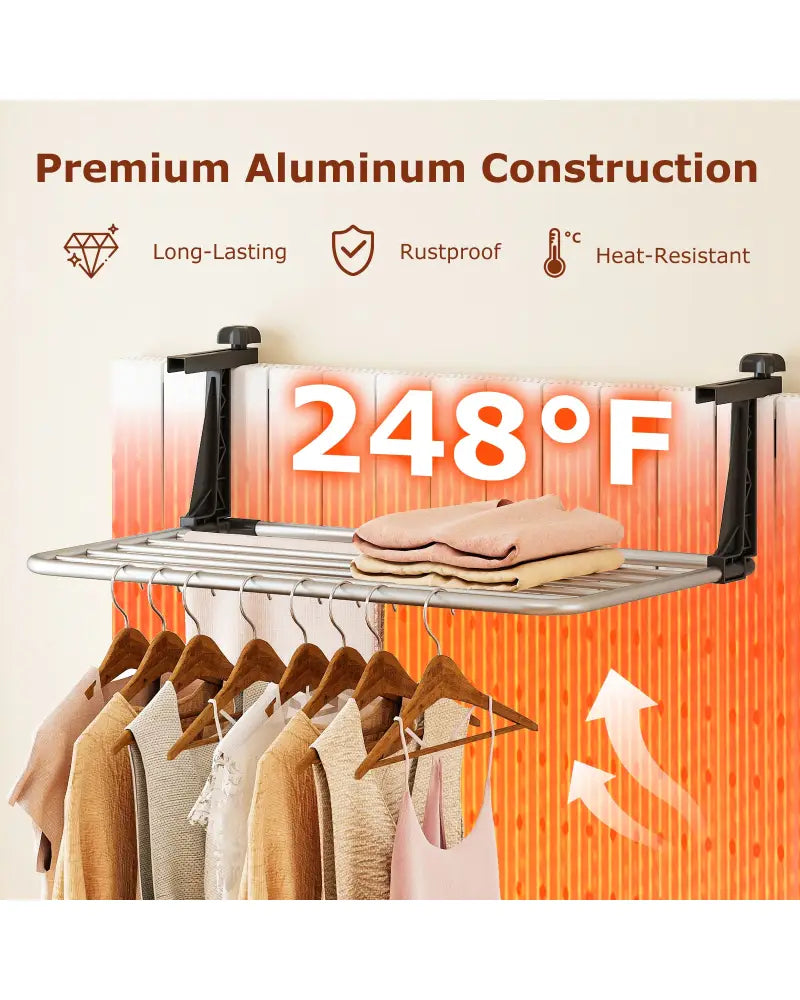 Portable Aluminum Clothes and Towel Drying Rack - Drying Racks