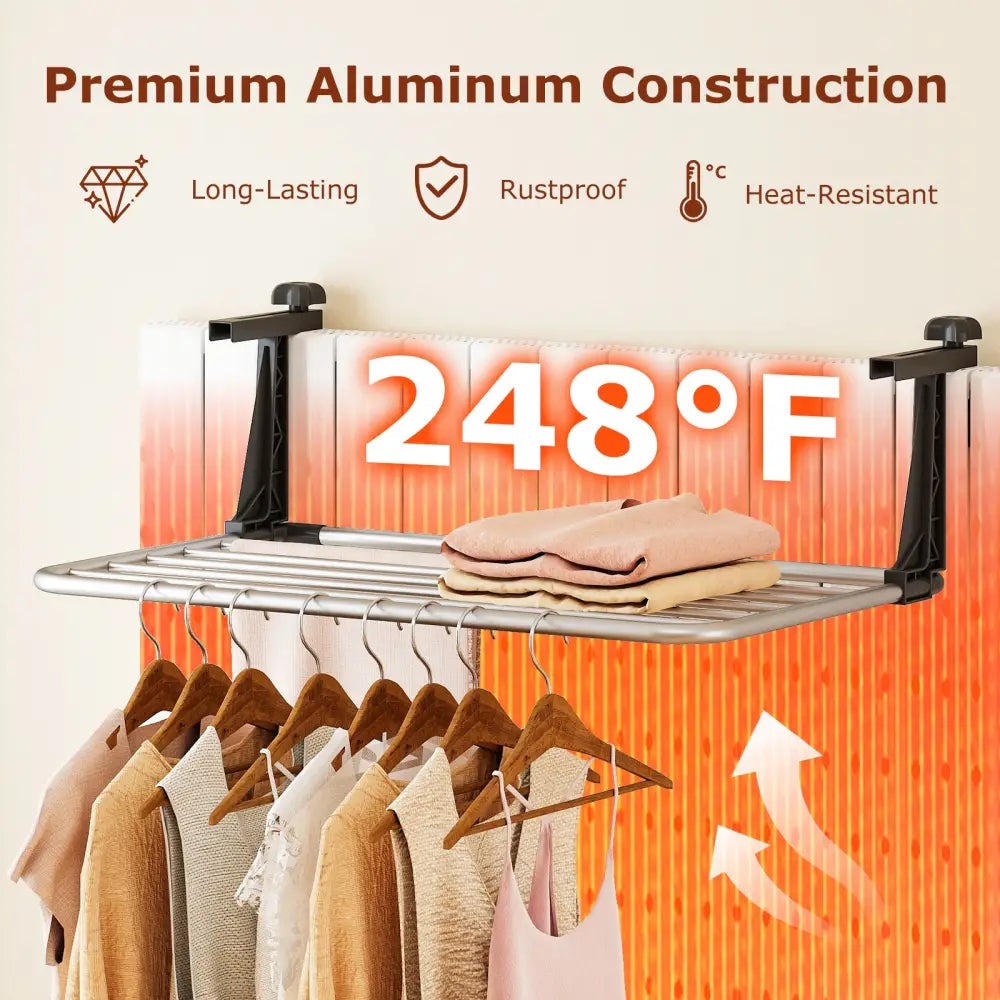 Portable Aluminum Clothes and Towel Drying Rack - Drying Racks