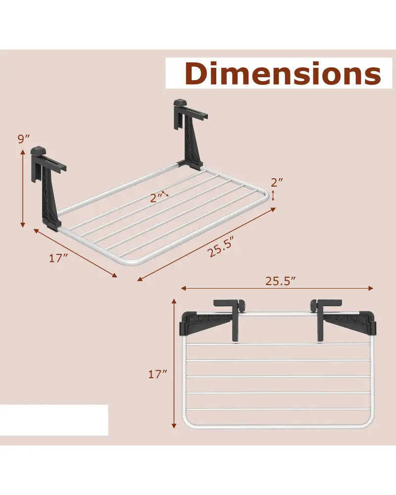 Portable Aluminum Clothes and Towel Drying Rack - Drying Racks