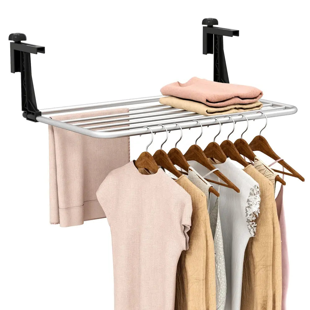 Portable Aluminum Clothes and Towel Drying Rack - Drying Racks