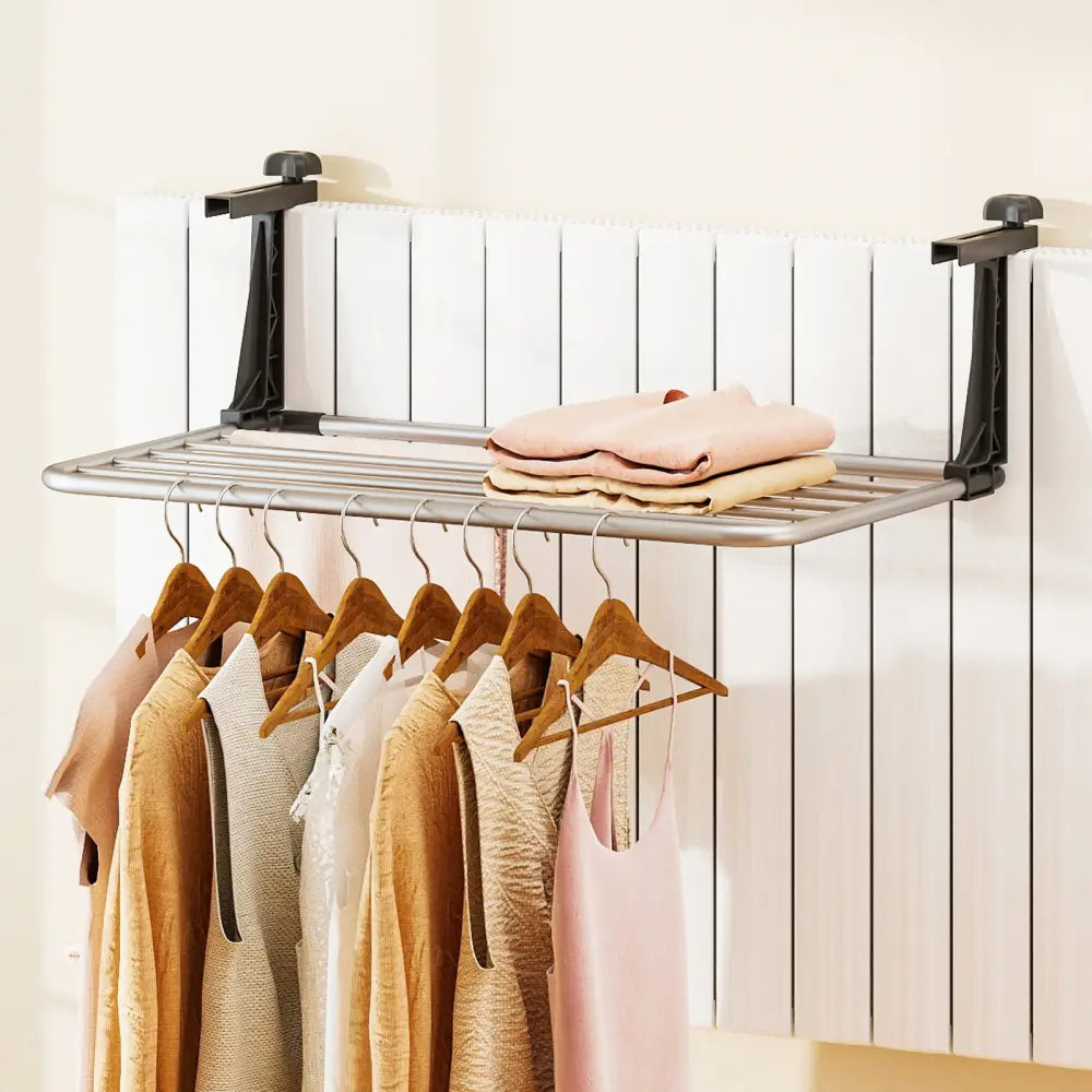 Portable Aluminum Clothes and Towel Drying Rack - Drying Racks