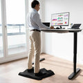 Portable Anti-Fatigue Standing Mat with Massage Points and Diverse Terrain-Black - Black - Sport Equipments