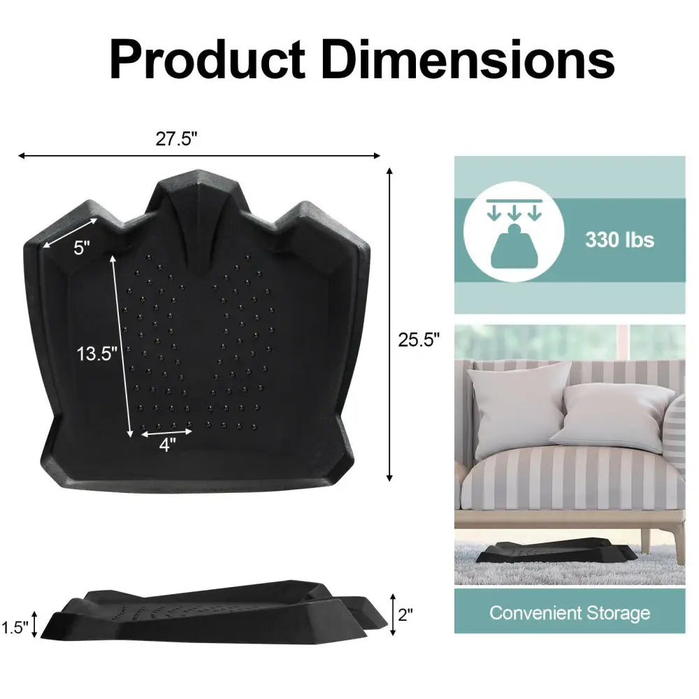 Portable Anti-Fatigue Standing Mat with Massage Points and Diverse Terrain-Black - Black - Sport Equipments