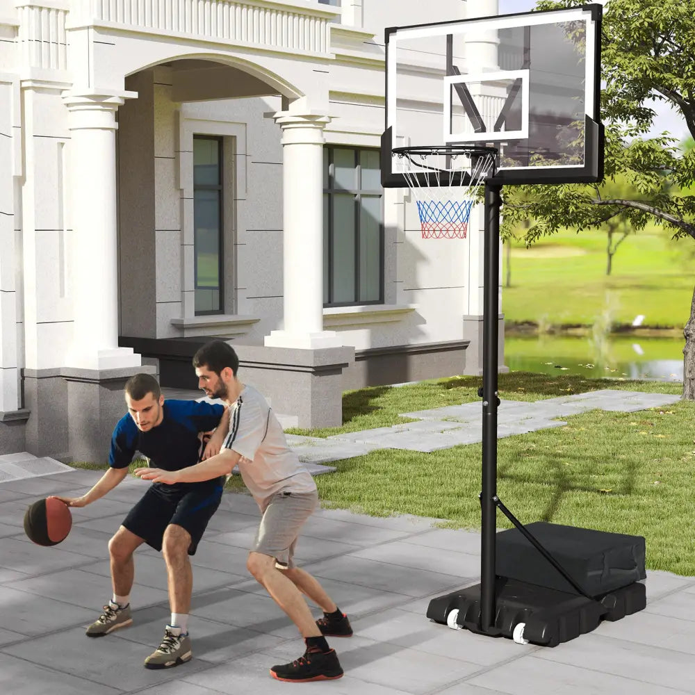 Portable Basketball Hoop Outdoor Basketball Goal System Adjustable for Kids Teens Adults - Sport Equipments