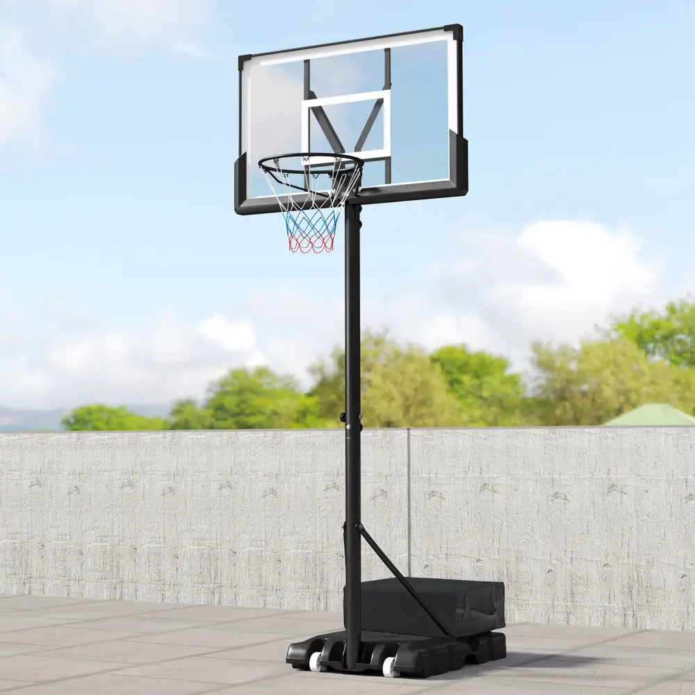 Portable Basketball Hoop Outdoor Basketball Goal System Adjustable for Kids Teens Adults - Sport Equipments