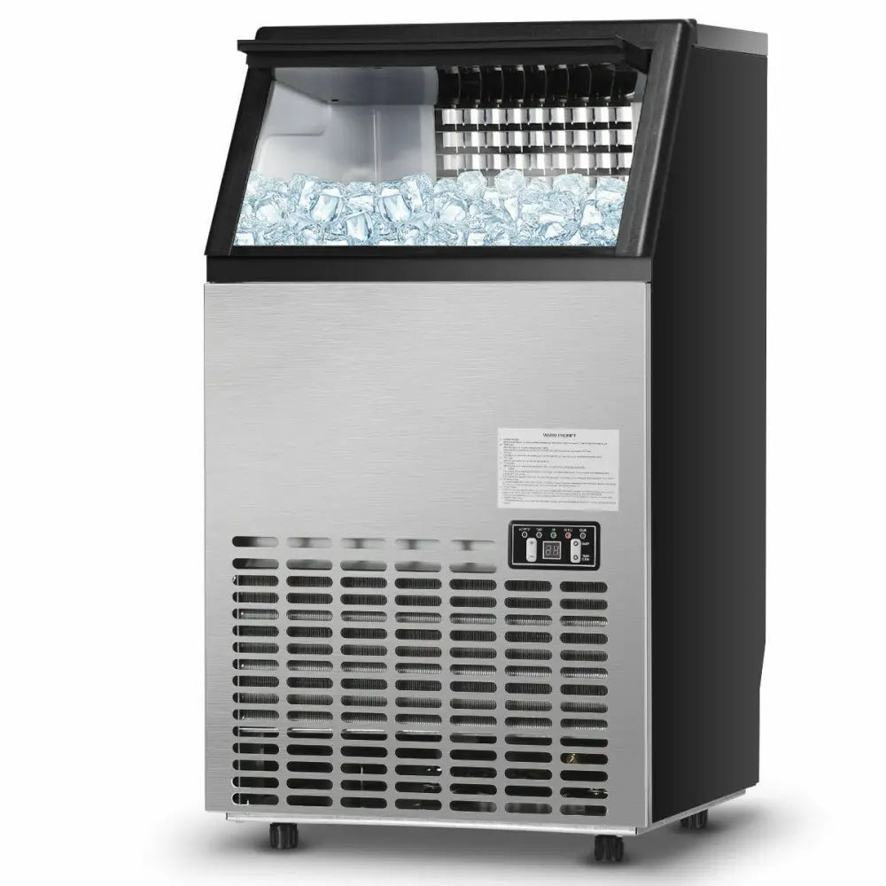 Portable Built-In Stainless Steel Commercial Ice Maker - Black - Ice Makers