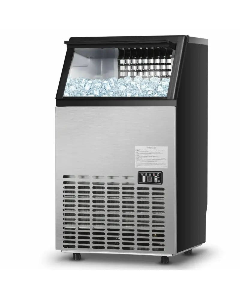 Portable Built-In Stainless Steel Commercial Ice Maker - Black - Ice Makers