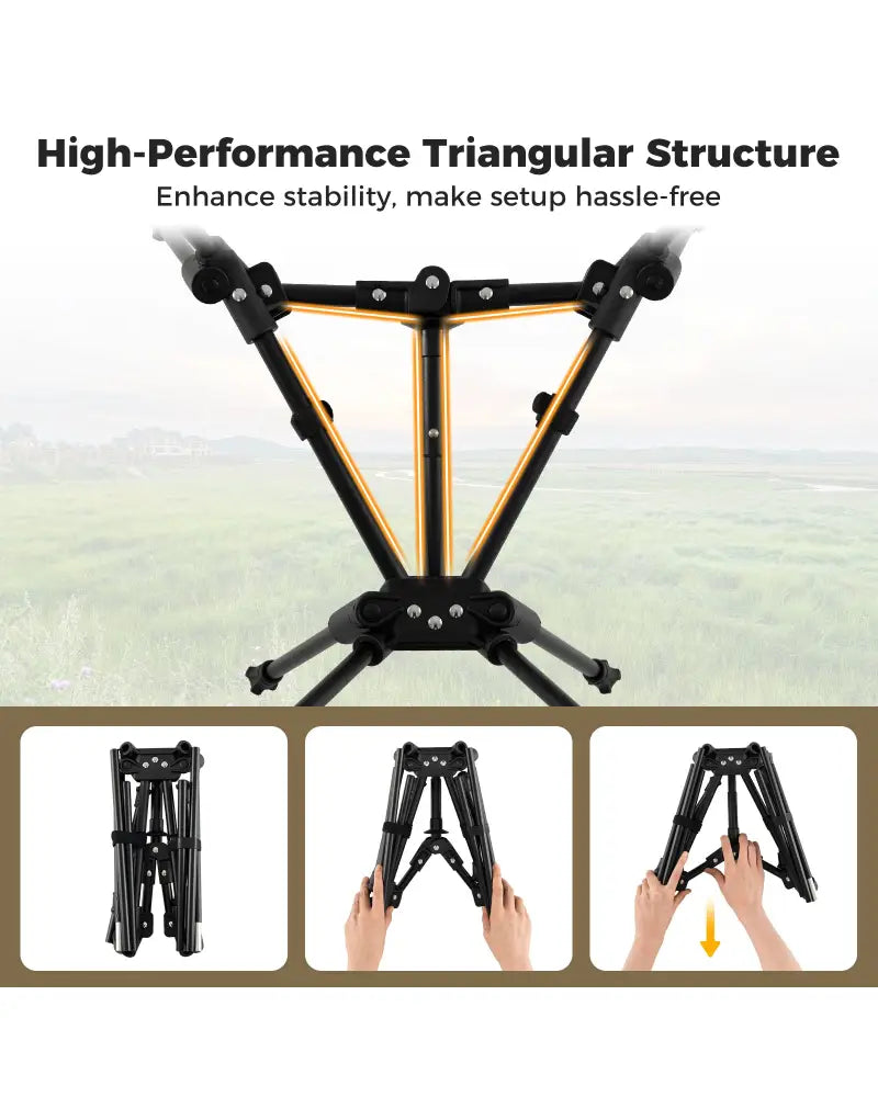 Portable Camping Chair with Compact Carrying Bag-Coffee - Coffee - Camping Furniture