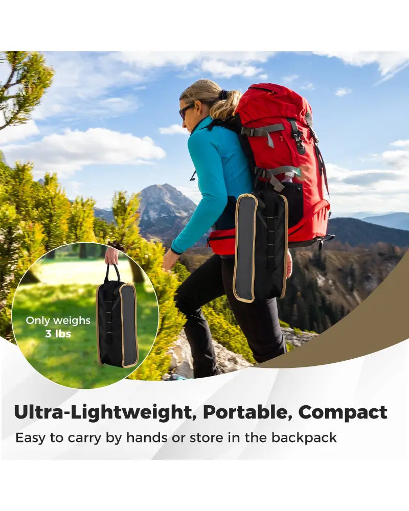 Portable Camping Chair with Compact Carrying Bag-Coffee - Coffee - Camping Furniture