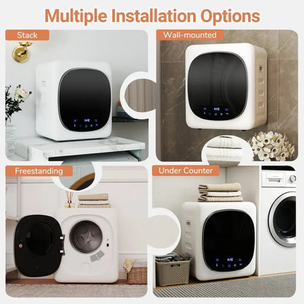 Portable Clothes Dryer Compact Drying Machine 800W Electric Laundry Dryer Costway