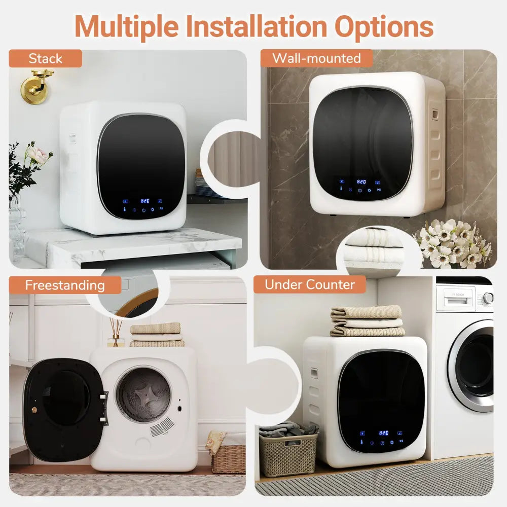 Portable Clothes Dryer Compact Drying Machine 800W Electric Laundry Dryer - Dryers