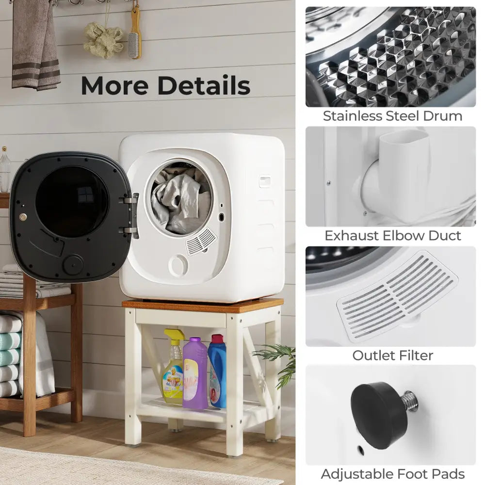 Portable Clothes Dryer Compact Drying Machine with Stainless Steel Tub - Dryers