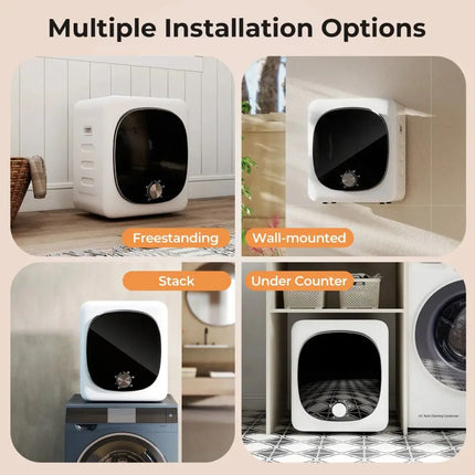 Portable Clothes Dryer Compact Drying Machine with Stainless Steel Tub Costway