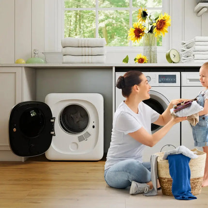 Portable Clothes Dryer Compact Drying Machine with Stainless Steel Tub Costway