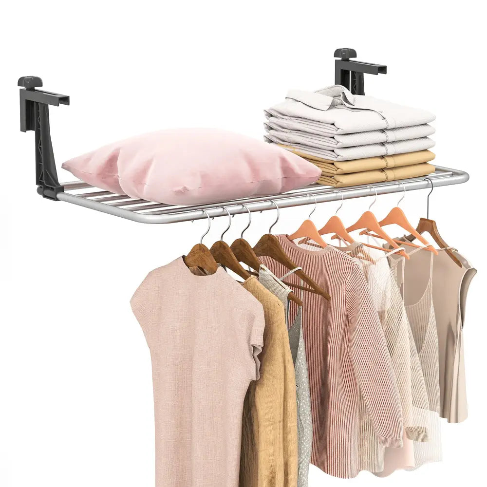 Portable Clothes Drying Rack Aluminum Towel Rack with Adjustable and Foldable Brackets - Drying Racks