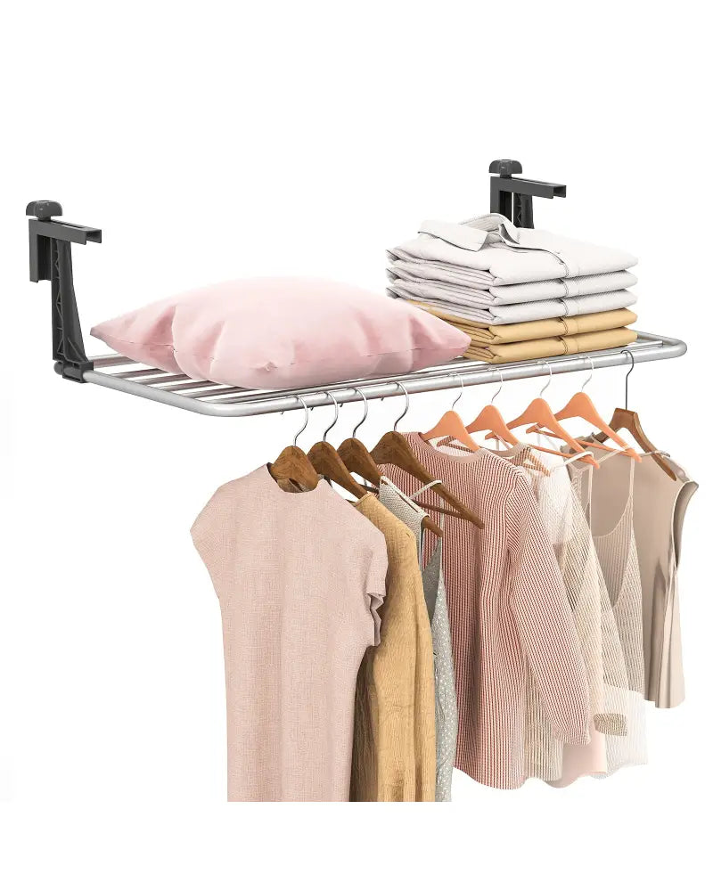 Portable Clothes Drying Rack Aluminum Towel Rack with Adjustable and Foldable Brackets - Drying Racks