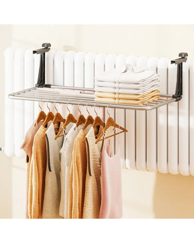 Portable Clothes Drying Rack Aluminum Towel Rack with Adjustable and Foldable Brackets - Drying Racks