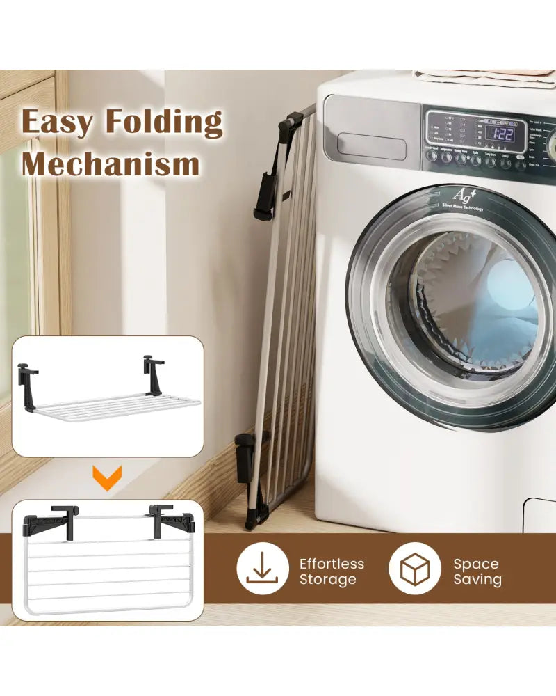 Portable Clothes Drying Rack Extendable Radiator Clothes Airer with Robust Aluminum Frame - Drying Racks