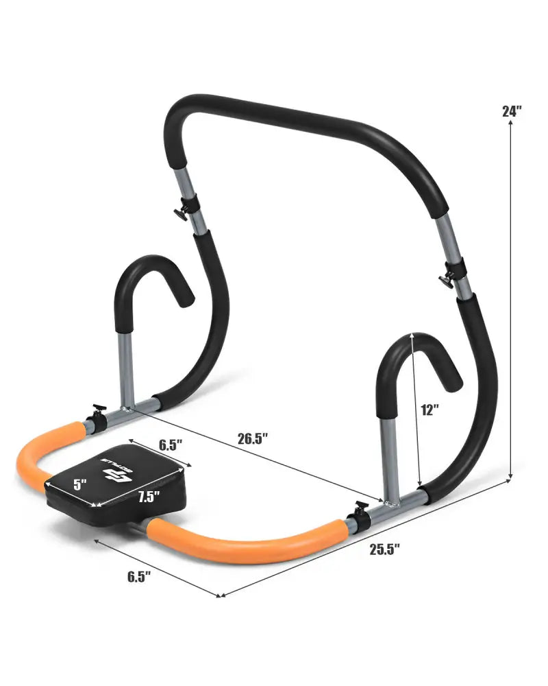 Portable Exercise Ab Fitness Crunch for Home Gym - Black - Exercise Machines