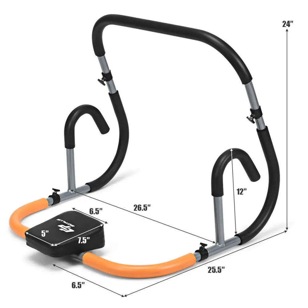 Portable Exercise Ab Fitness Crunch for Home Gym - Black - Exercise Machines