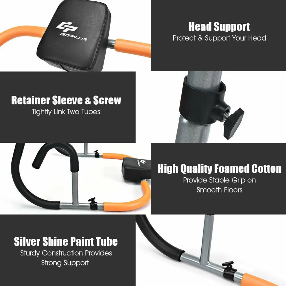 Portable Exercise Ab Fitness Crunch for Home Gym - Black - Exercise Machines