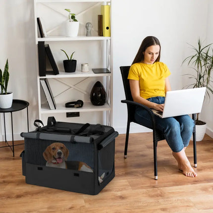 Portable Foldable Pet Carrying Bag with 2 Openings and Comfy Cushion - S - Oasis Home Essentials