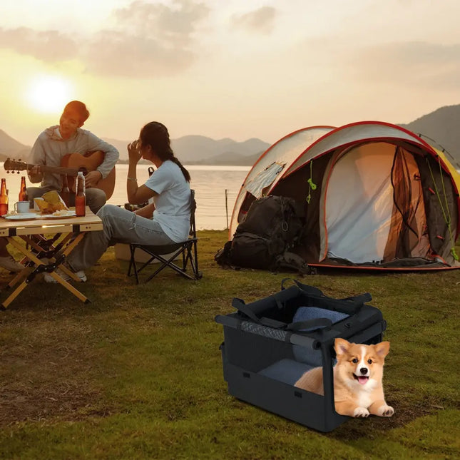 Portable Foldable Pet Carrying Bag with 2 Openings and Comfy Cushion - S - Oasis Home Essentials