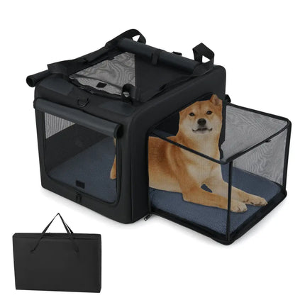 Portable Foldable Pet Carrying Bag with 2 Openings and Comfy Cushion - S - Oasis Home Essentials