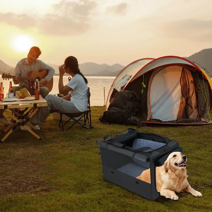 Portable Foldable Pet Carrying Bag with 2 Openings and Comfy Cushion - M - Oasis Home Essentials