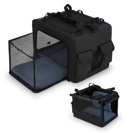 Portable Foldable Pet Carrying Bag with 2 Openings and Comfy Cushion - S - Oasis Home Essentials