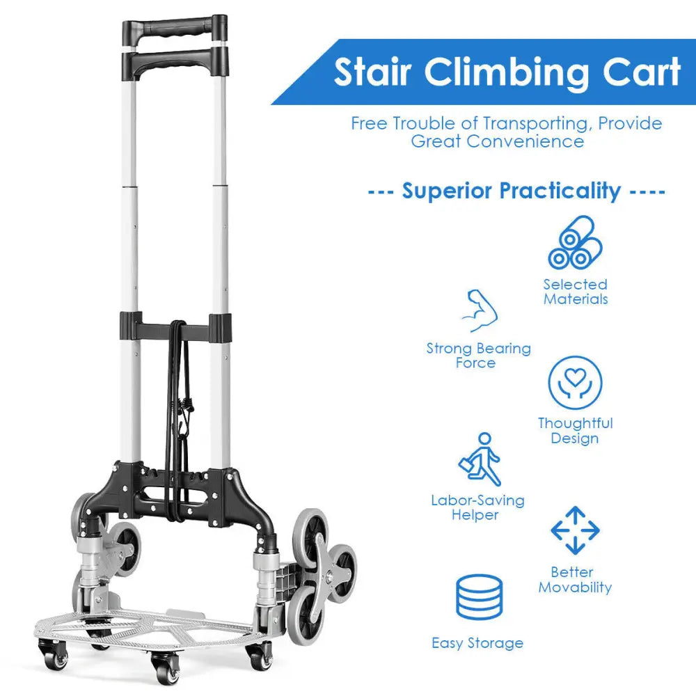 Portable Folding Stair Climbing Hand Truck - Kitchen Islands & Carts