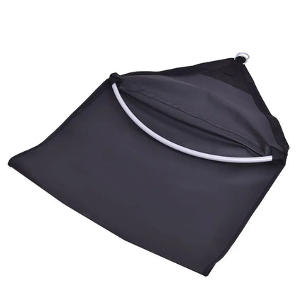 Portable Folding Steel Frame Hammock with Bag-Black - Black - Hammocks