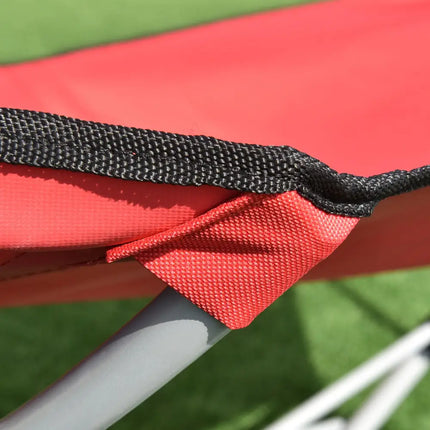 Portable Folding Steel Frame Hammock with Bag-Red - Red - Hammocks