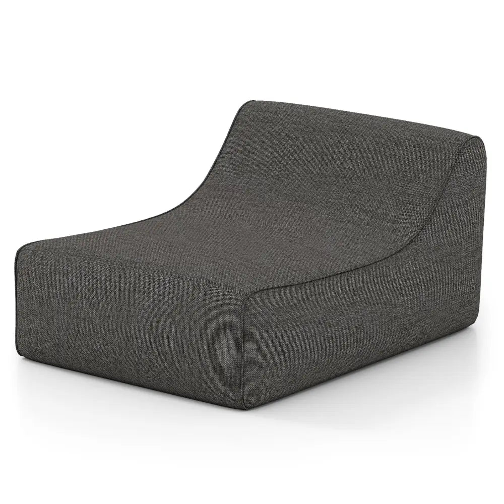 Portable L-Shaped Inflatable Lazy Sofa with Detachable Cover-Gray - Gray - Camping Furniture