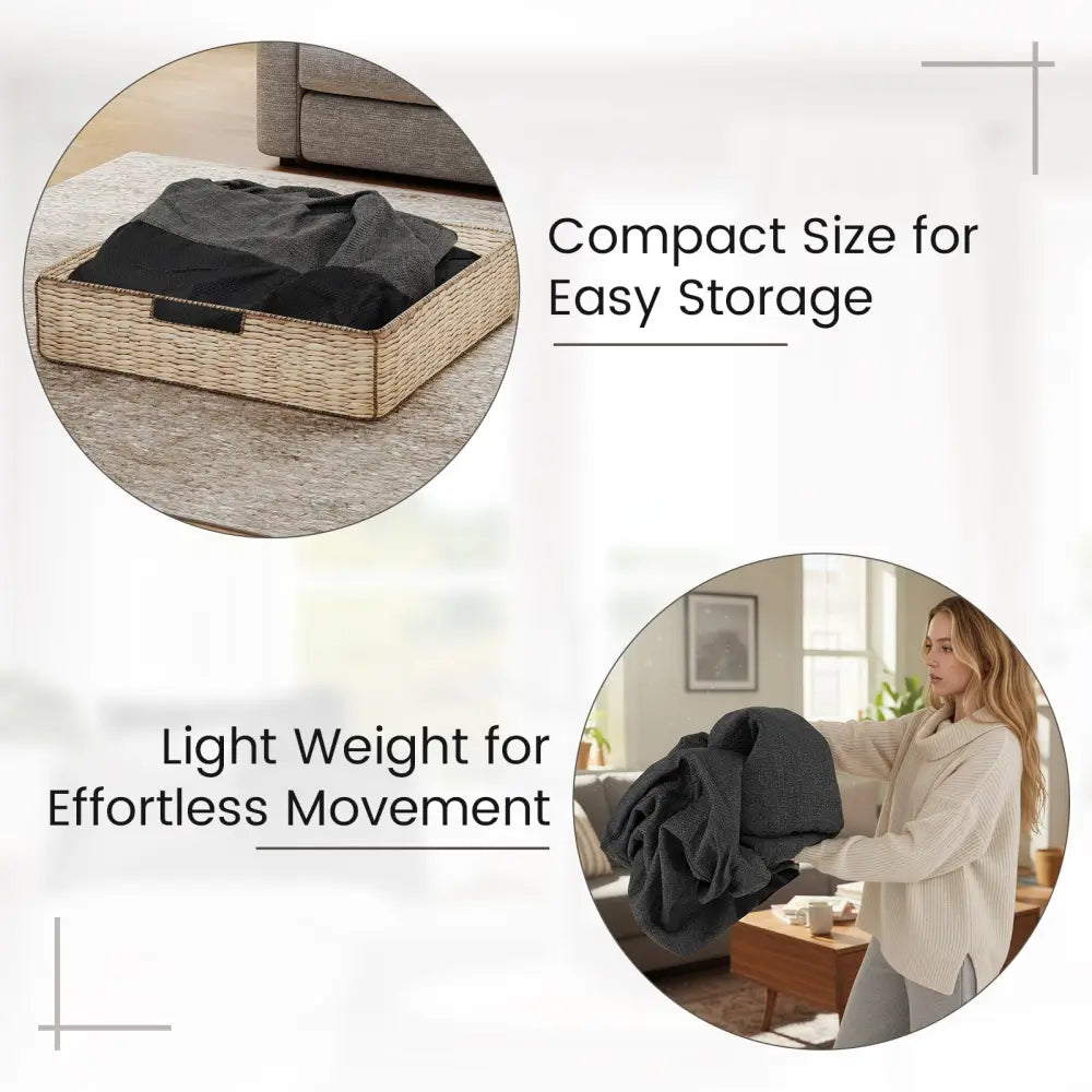 Portable L-Shaped Inflatable Lazy Sofa with Detachable Cover-Gray - Gray - Camping Furniture