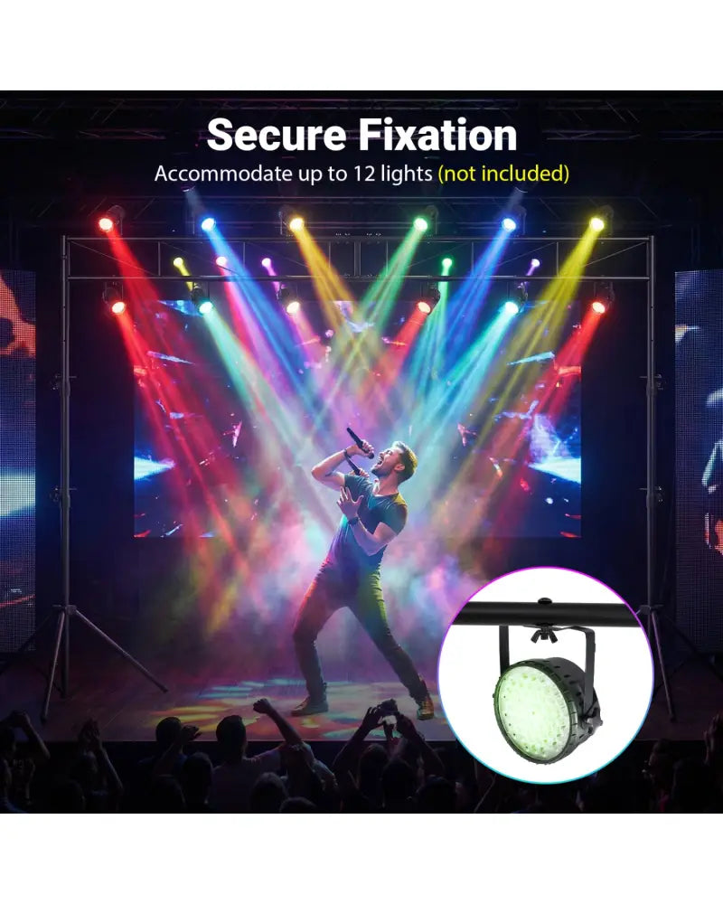 Portable Lighting Truss System Height Adjustable DJ Light Stand with 2 Folding Tripods - Outdoor Decor