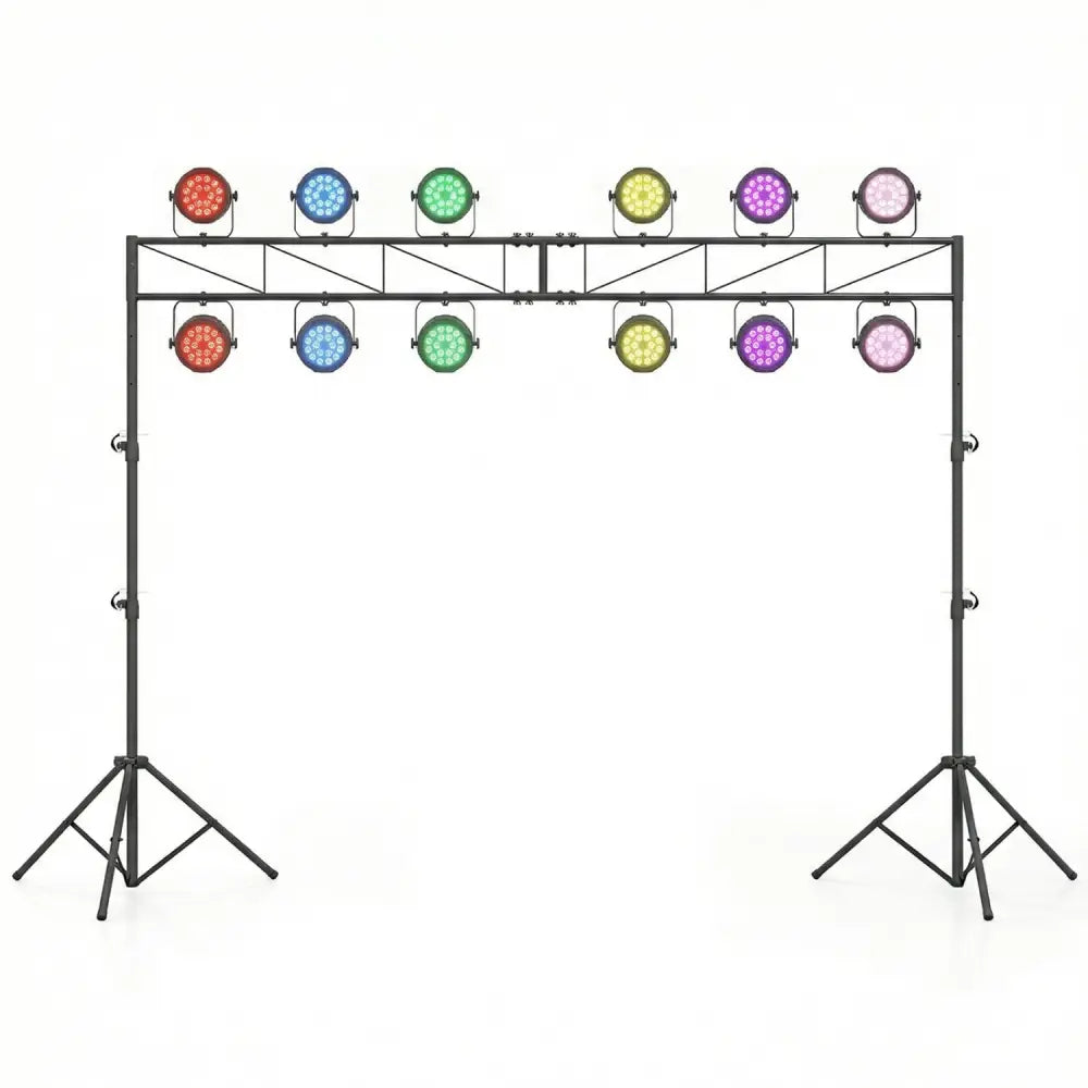Portable Lighting Truss System Height Adjustable DJ Light Stand with 2 Folding Tripods - Outdoor Decor