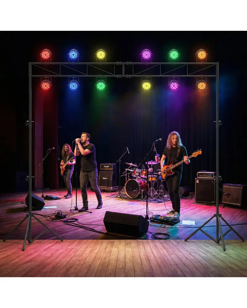 Portable Lighting Truss System Height Adjustable DJ Light Stand with 2 Folding Tripods - Outdoor Decor