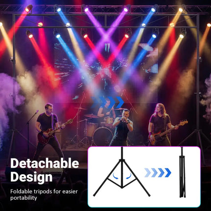 Portable Lighting Truss System Height Adjustable DJ Light Stand with 2 Folding Tripods - Outdoor Decor