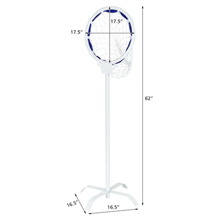 Portable Metal Flying Disc Stand with Storage Bag - White - Toy Sports